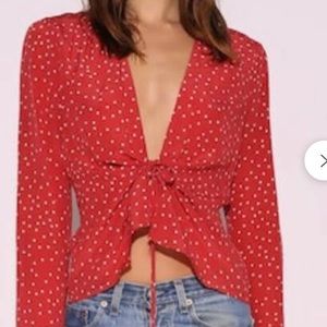 REALISATION PAR SILK BIANCA RED STAR TOP S